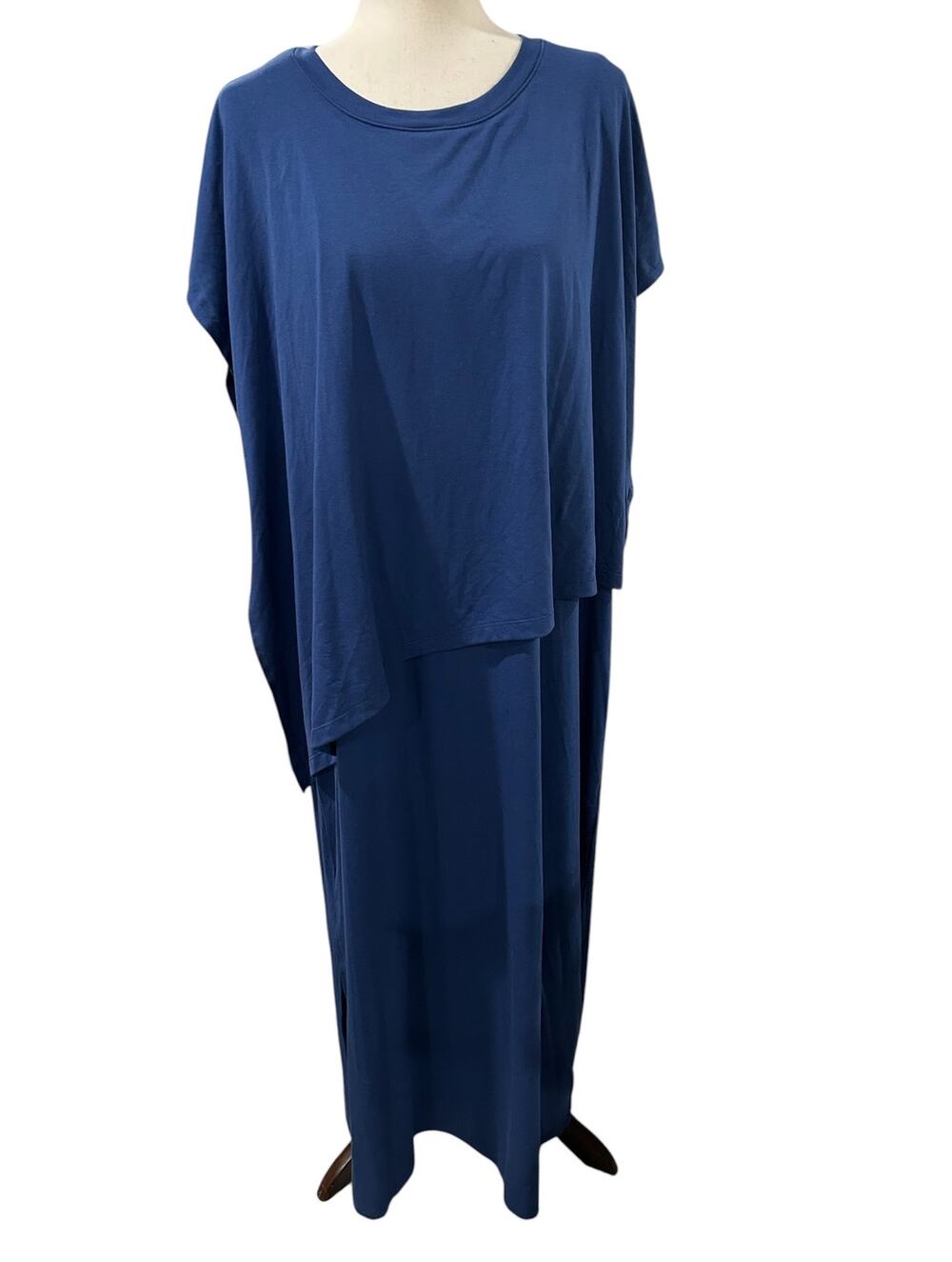 NEW Attitudes by Renee Parisian Jersey Midi Dress Layered Top Plus Size 2X